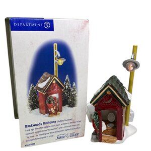 Dept. 56, Snow Village, "Backwoods Outhouse," Fun piece for your collection!
